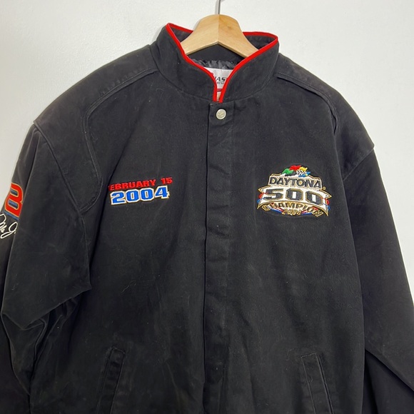 Daytona 500 2004 Dale Earnhardt Jr #8 Champion Jacket Black Nascar Racing XL - Picture 2 of 9